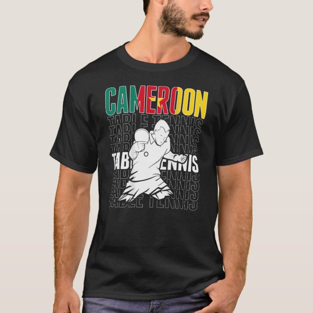 T-shirt Cameroon Table Tennis   Support Cameroonian Ping P (Devant)