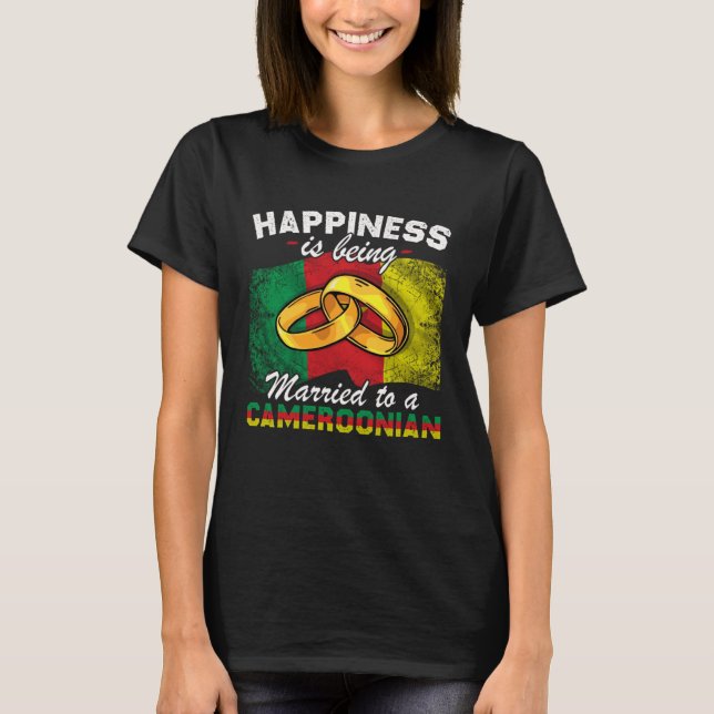 T-shirt Cameroonian Marriage Cameroon Married Flag Wedded  (Devant)