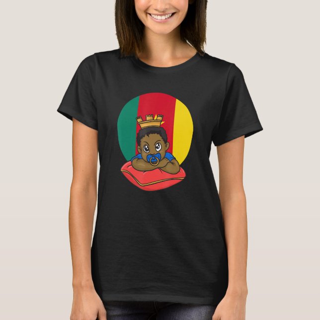 T-shirt Cameroun Afrique Camerounaise Fière Prince Garçon  (Devant)