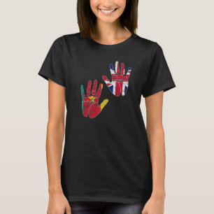 T-shirt Cameroun Camerounais Royaume-Uni Angleterre Drapea
