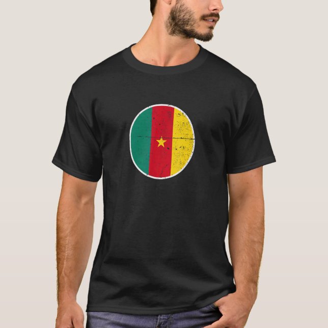 T-shirt Cameroun Fier Drapeau camerounais (Devant)