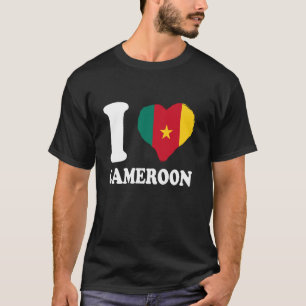 T-shirt Cameroun I Love Cameroun Cameroun Camerounais Raci