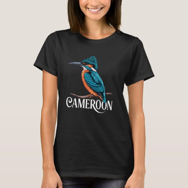 T-shirt Cameroun Malachite Kingfisher pour le Nigeria Wild (Devant)