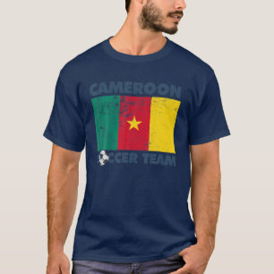 T-shirt Cameroun Soccer Team Drapeau 2022 Supporter Camero
