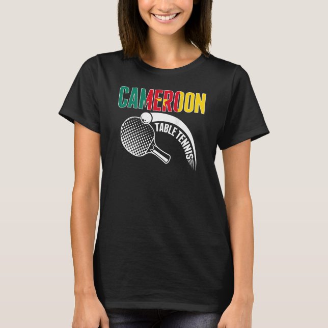 T-shirt Cameroun Tennis de table camerounais Ping Pong Sup (Devant)