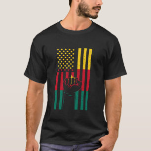 T-shirt Cameroun USA Poing levé Racines camerounaises Came