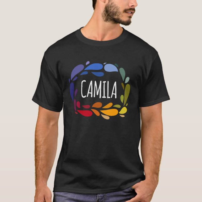 T-shirt Camila - Noms de la fille et de la fille de la fem (Devant)