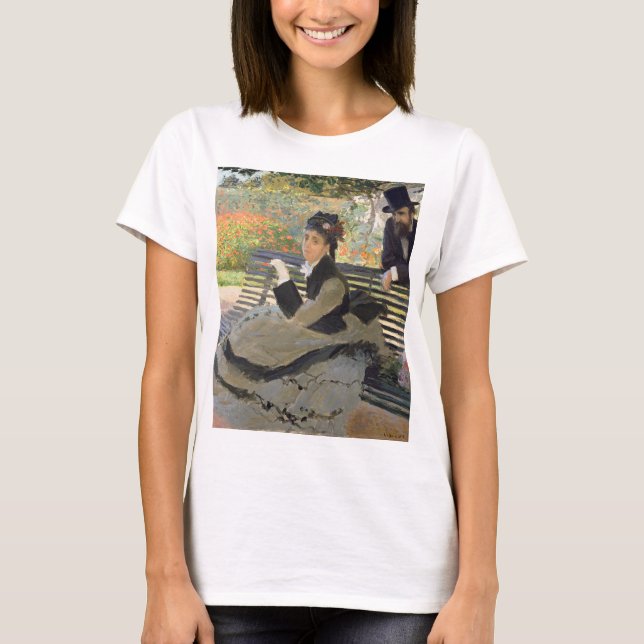 T-shirt Camille Monet sur un banc Claude Monet (Devant)
