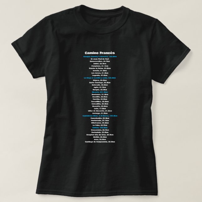 T-shirt Camino de Santiago (Design devant)