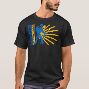T-shirt Camino de Santiago. Chemin de Saint Jacques. logo