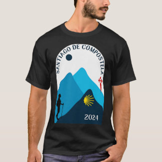 T-shirt Camino de Santiago de Compostela 2024 Woman Walkin