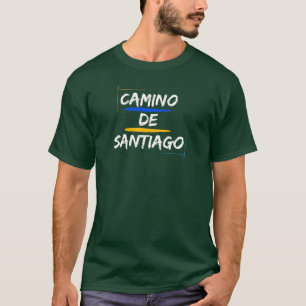 T-shirt Camino de Santiago Texte blanc uniquement