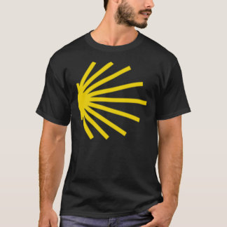 T-shirt Camino de Santiago - Yellow Shell Trail Marker Ess