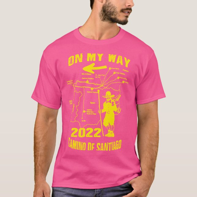 T-shirt Camino Des Santiago 2022 Chemin De Saint Jacques E (Devant)