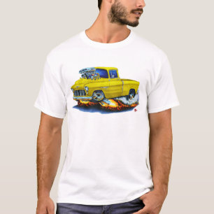 T-shirt Camion 1955 de jaune de collecte de Chevy