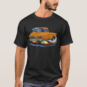 T-shirt Camion 1955 d'orange de collecte de Chevy