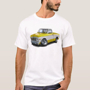 T-shirt Camion 1970-72 Jaune-Blanc de Chevy C10