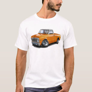 T-shirt Camion 1970-72 supérieur Orange-Blanc de Chevy C1