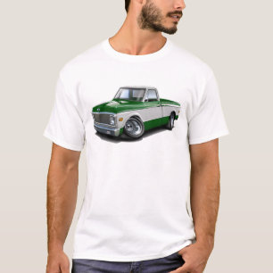 T-shirt Camion 1970-72 Vert-Blanc de Chevy C10