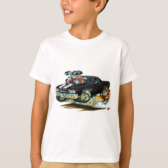 T-shirt Camion 1970 Noir-Blanc d'EL Camino (Devant)