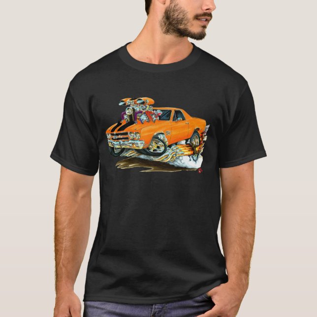 T-shirt Camion 1970 Orange-Noir d'EL Camino (Devant)