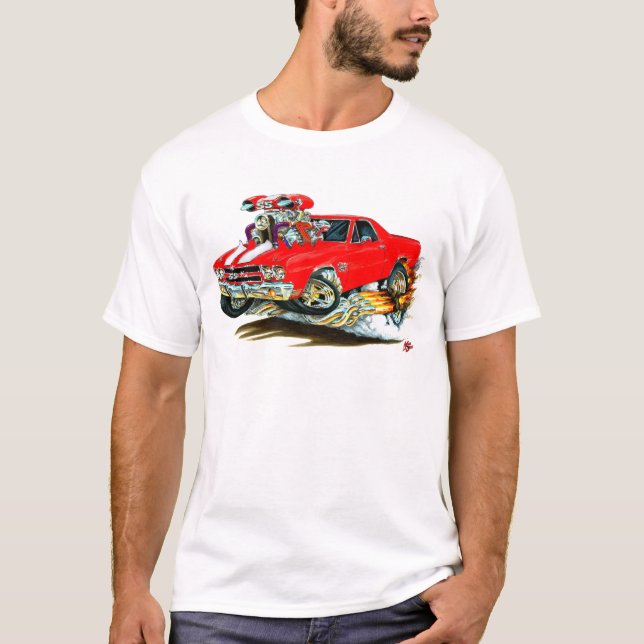 T-shirt Camion 1970 Rouge-Blanc d'EL Camino (Devant)