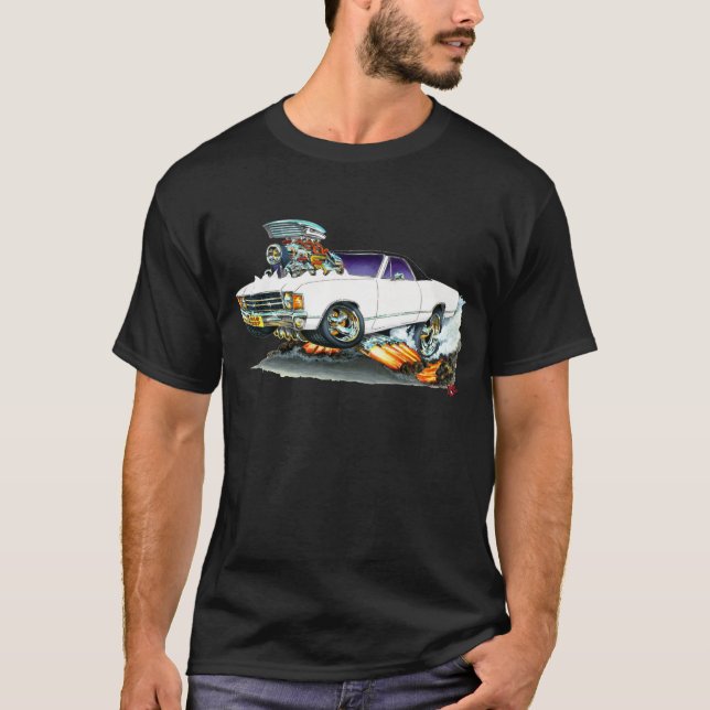 T-shirt Camion 1971-72 Blanc-Noir d'EL Camino (Devant)