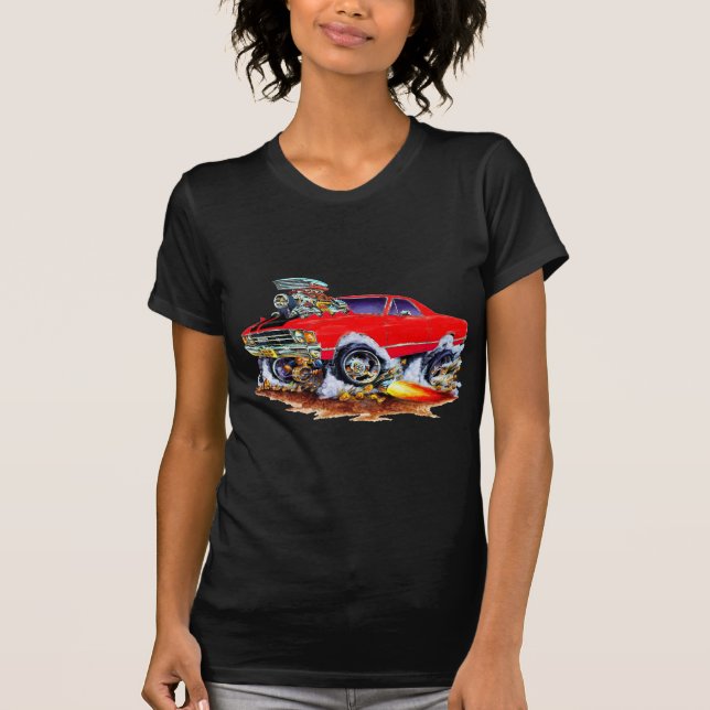 T-shirt Camion 1971-72 de monstre 4x4 Rouge-Noir d'EL (Devant)