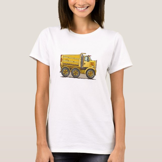 T-shirt Camion à benne basculante de route (Devant)