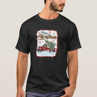 T-shirt Camion à ciel ouvert Red Buffalo Joyeux Arbre de N