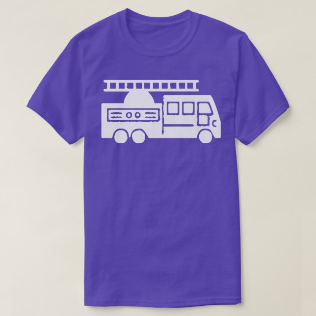 T-shirt Camion à échelle d'incendie (Design devant)