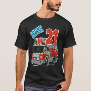T-shirt Camion à feu 21e anniversaire pompier Garçons Tw