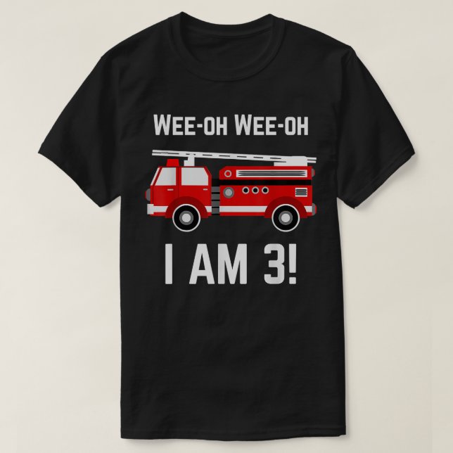 T-shirt Camion à feu 3 ans Anniversaire 3e anniversaire Ca (Design devant)