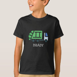 T-shirt Camion à ordures/recyclage graphique avec nom d'en