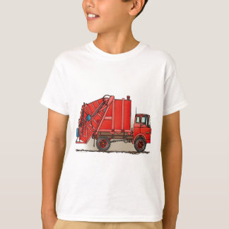 T-shirt Camion à ordures rouge