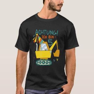 T-shirt Camion Achtung Ich Bin 5 Bulldozer