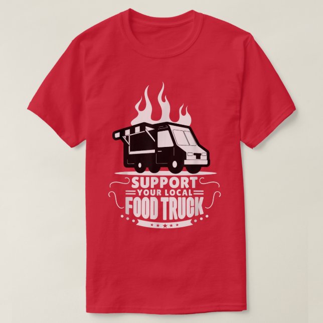 T-shirt Camion alimentaire Soutien Votre Camion alimentair (Design devant)