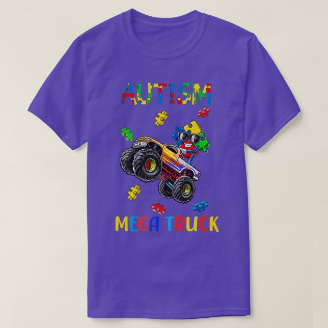 T-shirt Camion Autism Mega 10 (Design devant)