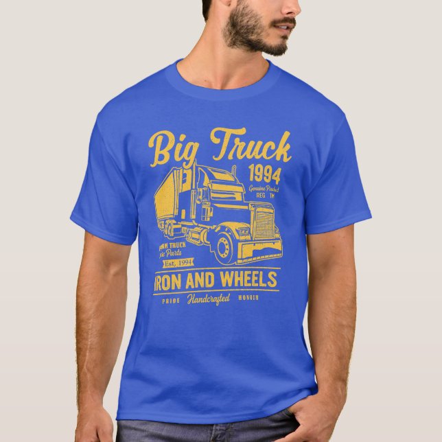 T-shirt Camion Big Truck Fer et Roues (Devant)