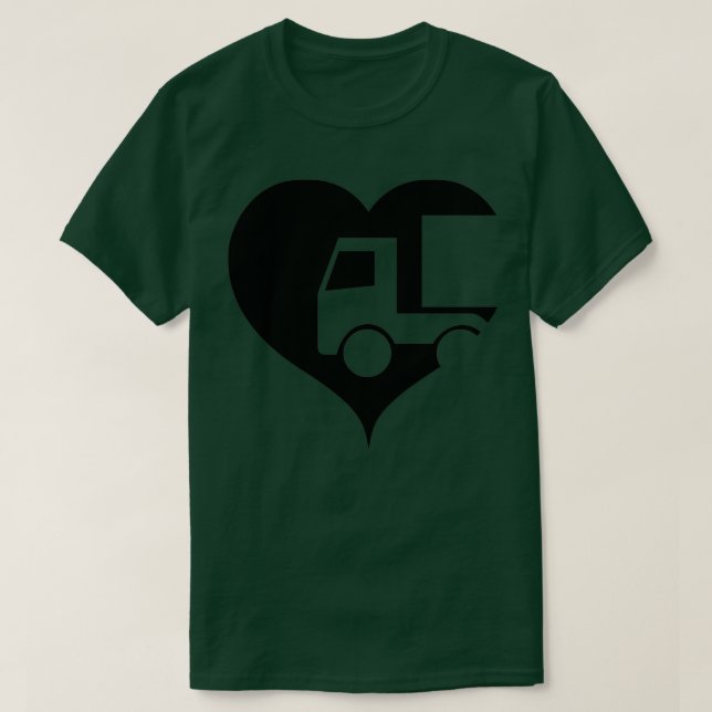 T-shirt Camion camion conducteur cadeau coeur (Design devant)