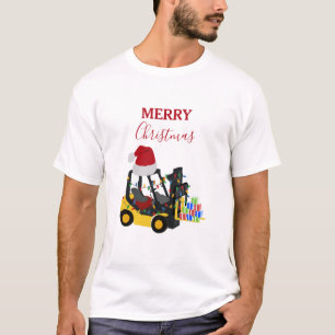 T-shirt Camion chariot élévateur de Noël