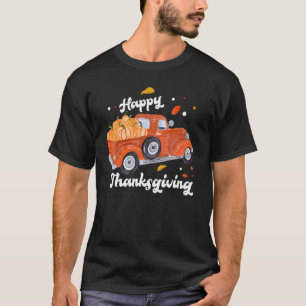 T-shirt Camion citrouille Automne Correspondant Costume de