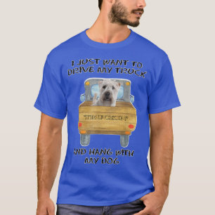T-shirt Camion Conduite Chien Doux Revêtu Roue Terrier
