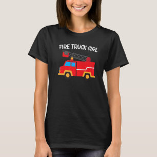 T-shirt Camion cool D'Incendie Pour Filles Camion D'Incend