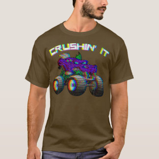 T-shirt Camion Crushin' Monster Vintage Retro260
