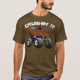 T-shirt Camion Crushin' Monster Vintage Retro262