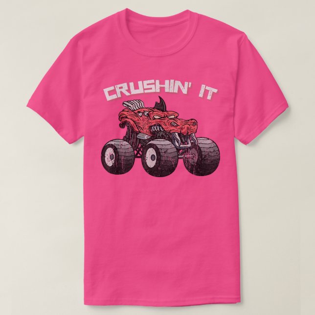 T-shirt Camion Crushin' Monster Vintage Retro 268 (Design devant)