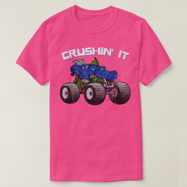 T-shirt Camion Crushin' Monster Vintage Retro 272 (Design devant)