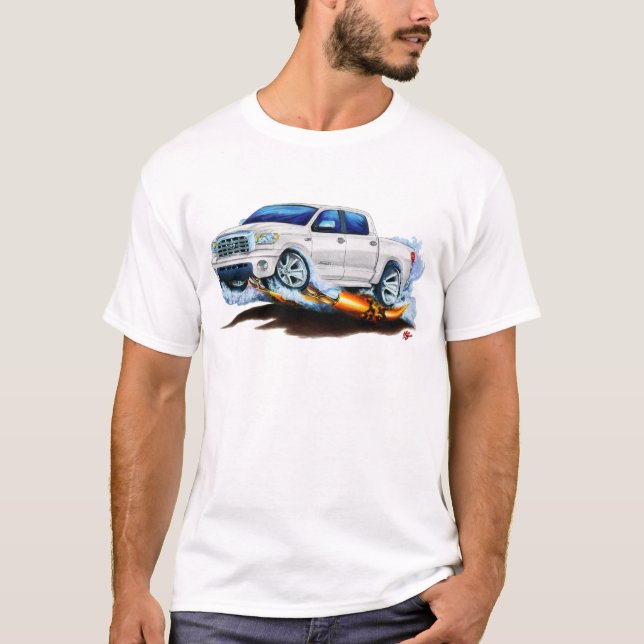 T-shirt Camion de blanc de Crewmax de toundra de Toyota (Devant)