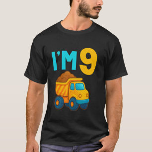T-shirt Camion de chantier benne de dessin animé pour 9 an